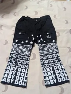 BABYDOLL ベビードール 長ズボン パンツ ブラック 星柄 王冠ロゴ