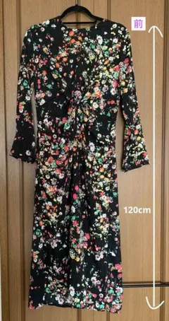 H&M/花柄 ワンピース/11号/Lサイズ