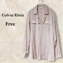 Calvin Klein ピンク 長袖シャツ 袖の長さ調節可能 おしゃれ