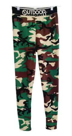 メンズ　暖パン　OUTDOOR PRODUCTS 迷彩 裏起毛　レギンス　L