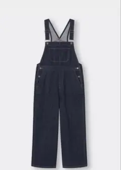 GU デニムサロペットストレートパンツ