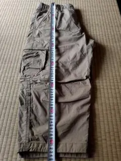 【送料無料】ベージュ カーゴパンツ 伸縮性ウエスト