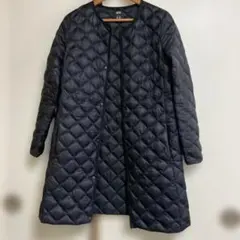 UNIQLO ウルトラライトダウンブラック キルティング ロングコート L