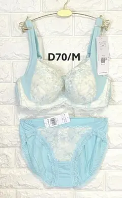 トリンプ　癒しのブラ631コンフォートワイヤー搭載　上下セット　ブルーD70/Mのサムネイル