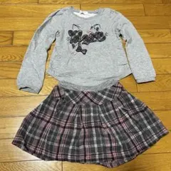 メゾピアノ　トレーナー.スカートセット120