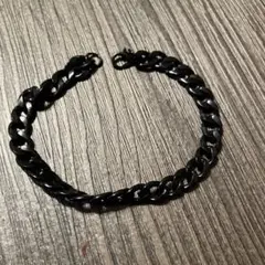 【1810】新品 アメカジ ブラック チェーンブレスレット