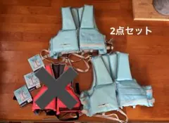 キャプテンスタッグ　フローティングベスト　大人用　ブルー　2点セットのサムネイル