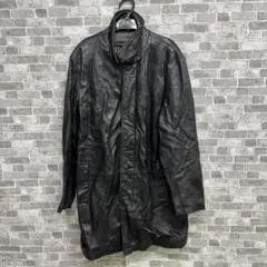 GENEROUS 本革　羊革　ブラックレザーロングジャケット