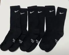 【正規品】Nike ブラック ソックス 3足セット　23〜25cmバラ売可