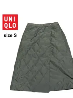 ★UNIQLO★防風ウォームイージースカート★巻きスカート★防寒★S★カーキ★