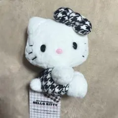 Hello Kitty 】ハローキティ展 50周年千鳥柄マスコット ぬいぐるみ