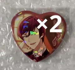 アイナナ 狗丸トウマ マリマリ ハート缶バッジ ホログラム 2点セット