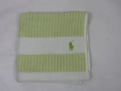【新品】Ralph Lauren タオルハンカチ グリーンストライプ