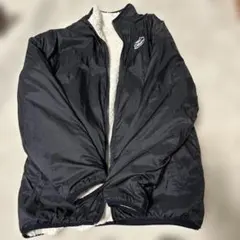 美品　CAMP7 リバーシブルフリースジャケット 黒/白　160