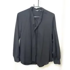UNIQLO ボウタイブラウス 長袖 ブラック Mのサムネイル
