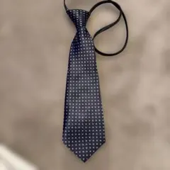 キッズネクタイ　ネイビー 柄 調整可能