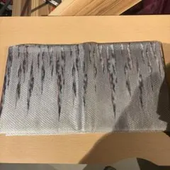 シルバー 幾何学模様 袋帯