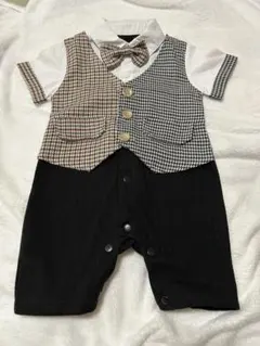 フォーマルロンパース チェック柄