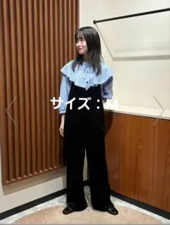 ベロアオールインワン サロペット