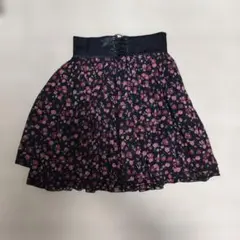 L'EST ROSE 花柄フレアミニスカート レースアップ　サイズ2　姫服のサムネイル
