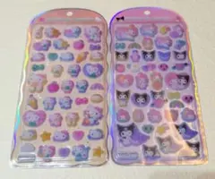正規品♪コットンパフィ シール サンリオ　キティ マイメロ クロミ 2種セット