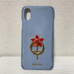 PRADA フラワーモチーフ iPhoneX ケース 水色　ブルーのサムネイル