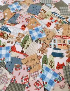 ☆カントリー カットクロス 100枚 クマさん ルシアン