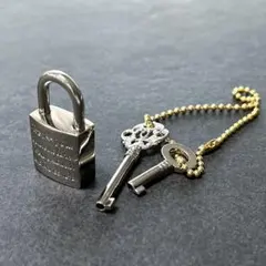 ＡＤＭＪ　アクセソワ　南京錠　カデナ　鍵２本　シルバー　綺麗　希少