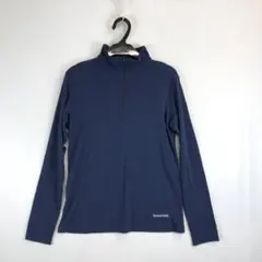 モンベル WIC.ボーダーロングスリーブジップシャツ M 1104821