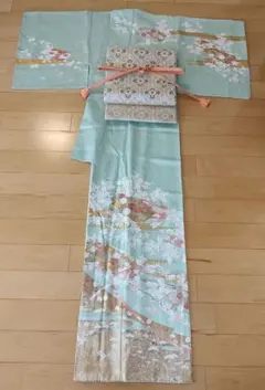訪問着フルセット　薄緑　七五三　卒業式　入学式　結婚式　訪問着セット