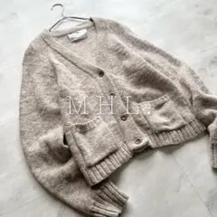 MHL. ウールリネン Vネックカーディガン 羽織 Mのサムネイル