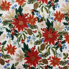 生地 綿プリント HOLIDAYCLASSIC クリスマス