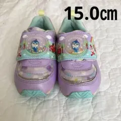 ムーンスター　コキンちゃん　スニーカー　15.0 EE 紫　アンパンマン