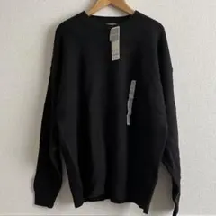 【新品タグ付】GU ニット　スウェットライククルーネックセーター　メンズM