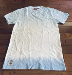 GOTCHA グラデーションホワイト ×ライトブルーTシャツ Lサイズ