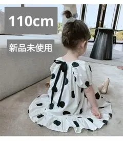 110cm リボンがかわいいワンピース韓国子供服女の子　子供 キッズ♪