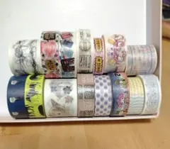 d*7様 カラフルなマスキングテープ15個セット 可愛い 中古品 まとめ売り 日