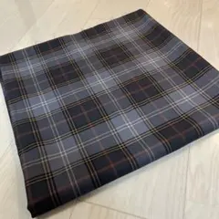 新品　チェック柄　ウール混生地