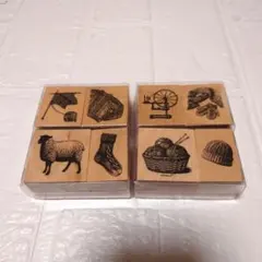 セリア　ラバースタンプ　編み物