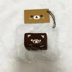 【新品未使用】リラックマ スクイーズ チョコレートケーキ キーホルダー