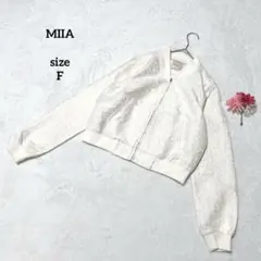 ミーア レースブルゾン ジャケット アウター 花柄 アイボリー 綺麗め 薄手 Fのサムネイル