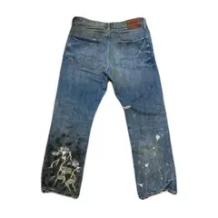 アメリカイーグル　デニム　ペイントデニム　ダメージジーンズ　アメカジ　ストリート