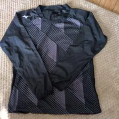 値下げ！Mizuno 長袖ピステ グレー・黒　160㌢