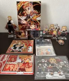 新品 美品 鬼滅の刃 煉獄杏寿郎 アクリルスタンド ブロック 煉獄さんセット