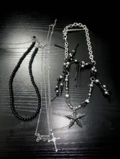 Y2K ネックレス シルバー ブラック まとめ売り WEGO SHEIN