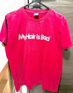 My Hair is Bad ロゴTシャツ レッド