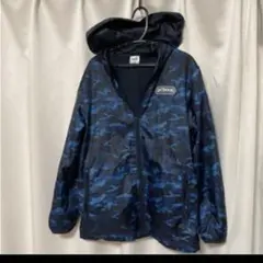 OUTDOOR 青系迷彩 フード付きパーカー　150