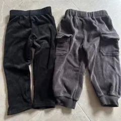 コーデュロイズボン　パンツ　キッズ　ベビー　90 95 ブラック　カーゴパンツ