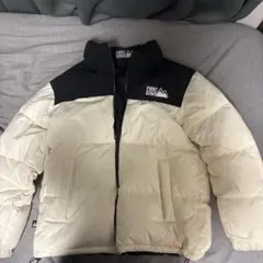 あ*様 FIRST DOWN ダウンジャケット ホワイト/ブラック