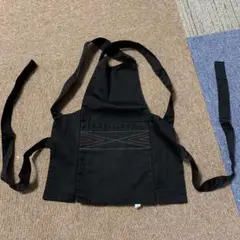黒いエプロン 祭用品 ポケット付き